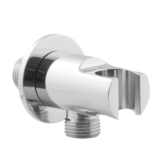 support with water inlet and safety valve for shower units