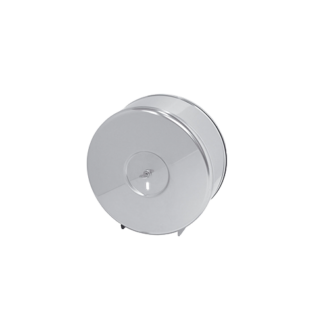 DISPENSER FOR TOILET PAPER ROLLS IN POLISHED STAINLESS STEEL